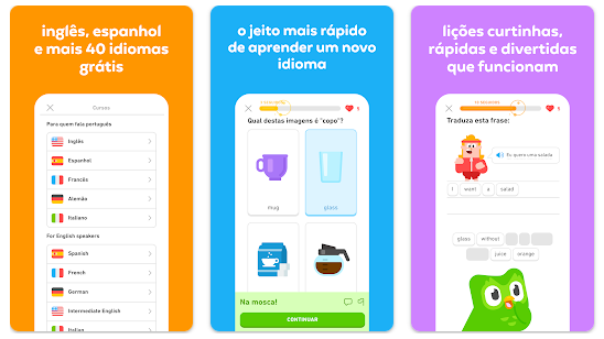 Imagem do aplicativo do Duolingo